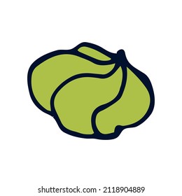Yanonian cute sushi. Wasabi vector food with fish and rice. On a white isolated background. Restaurant logos