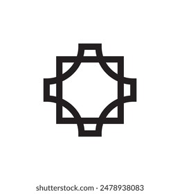 yantra design geometric pattern logo icon vector eps