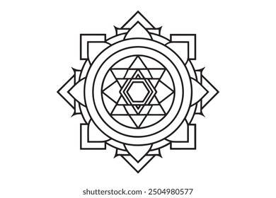 Yantra mandala complex and intricate designs