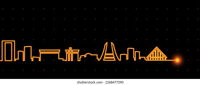 Yaounde Light Streak Skyline
