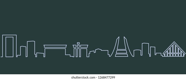 Yaounde Single Line Skyline