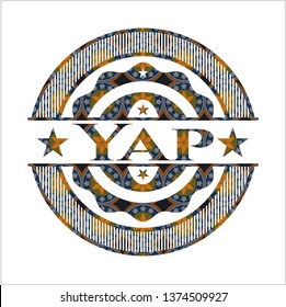 Yap arabic emblem. Arabesque decoration.