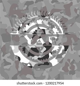 Yap on grey camo texture