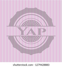 Yap realistic pink emblem