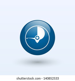 Yap round flag. Vector illustration.