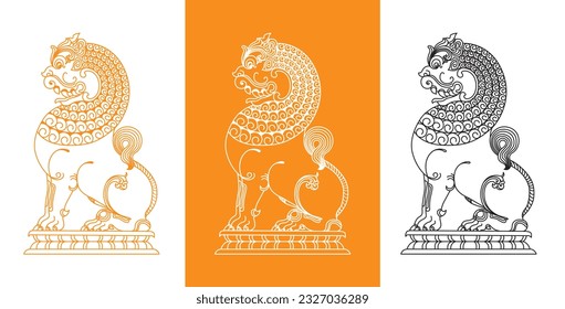 Yapahuwa Kingdom in Sri Lanka, Traditional Illustration Art