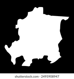 Yaracuy state map, administrative division of Venezuela.