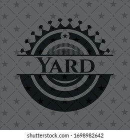 Yard dark icon or emblem. Vector Illustration. Detailed.