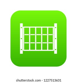 Yard fence icon digital green for any design isolated on white vector illustration