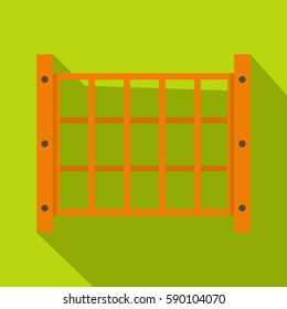 Yard fence icon. Flat illustration of yard fence vector icon for web
