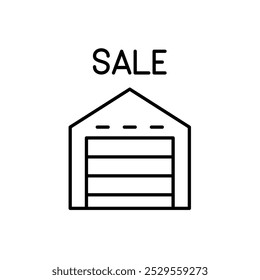 Yard and garage sale. Pixel perfect, editable stroke icon