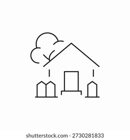 yard home icon sign vector