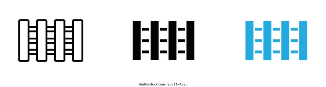 Yard icon black white vector outline