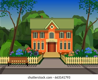yard  near the house background
