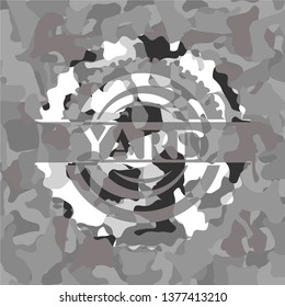 Yard on grey camouflaged texture