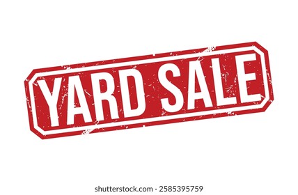 YARD SALE red rubber stamp vector design.