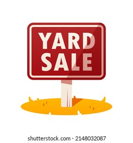 Yard sale sign vector isolated illustration