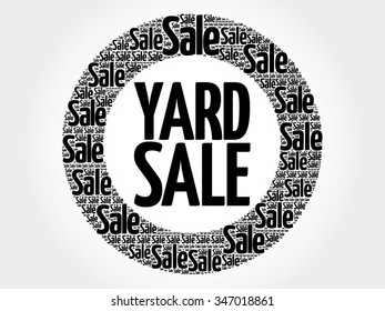 YARD SALE words cloud, business concept background