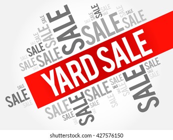 YARD SALE words cloud, business concept background