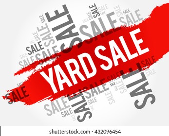 YARD SALE words cloud, business concept background