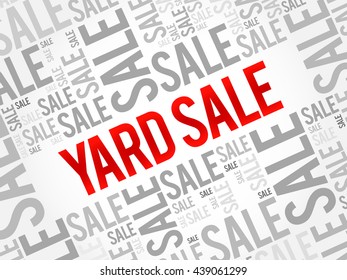 YARD SALE words cloud, business concept background