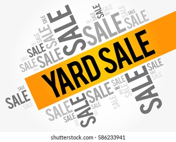 YARD SALE words cloud, business concept background