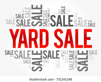 YARD SALE words cloud, business concept background