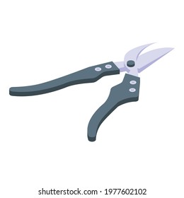 Yard scissors icon. Isometric of Yard scissors vector icon for web design isolated on white background