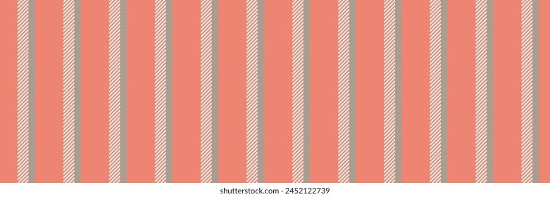 Yard seamless vertical textile, refresh texture stripe lines. Multi pattern fabric background vector in red and light color.