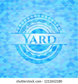 Yard sky blue mosaic emblem