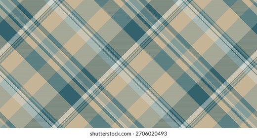 Patrón de cuadros textiles de yarda, textura a cuadros de tartán de color. Fondo africano de tela de Vector sin costuras en colores pastel y cian paleta.