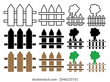 Coleção de ícones de vetor de Jarda. conjunto de ilustrações de vetor.