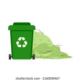 Yard Waste Concept Icon. Clipart Image Isolated On White Background