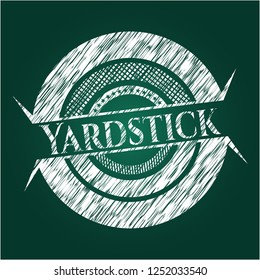 Yardstick written with chalkboard texture
