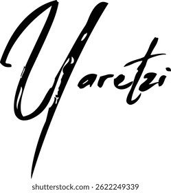 Yaretzi Baby Girl Name In Stylish Brush Typography Text