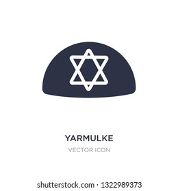 yarmulke icon on white background. Simple element illustration from Religion concept. yarmulke sign icon symbol design.