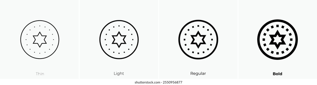 Yarmulke icon. Thin, Light Regular And Bold style design isolated on white background