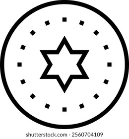 Yarmulke icon. Thin linear style design isolated on white background