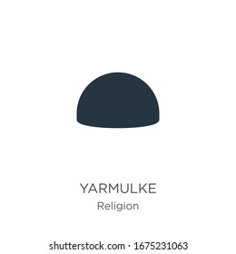 Yarmulke icon vector. Trendy flat yarmulke icon from religion collection isolated on white background. Vector illustration can be used for web and mobile graphic design, logo, eps10