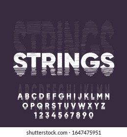 Yarn abstract string text effect