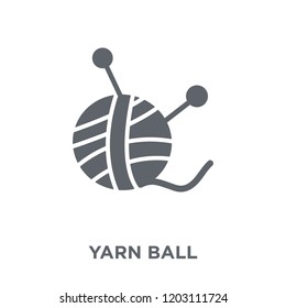 Yarn ball icon. Yarn ball design concept from  collection. Simple element vector illustration on white background.