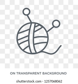 Yarn ball icon. Yarn ball design concept from  collection. Simple element vector illustration on transparent background.