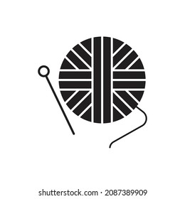 Entwurf eines Yarn-Ball-Symbols Vektorgrafik