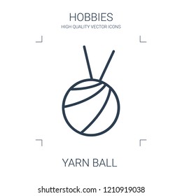 yarn ball icon. high quality line yarn ball icon on white background. from hobbies collection flat trendy vector yarn ball symbol. use for web and mobile