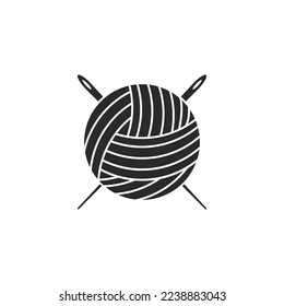 Garn-Ball-Vektorgrafik-Design-Vorlage