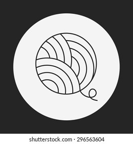Yarn ball line icon