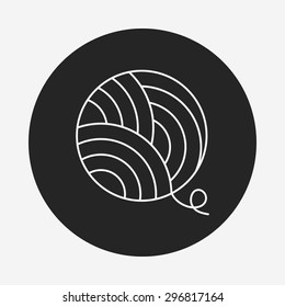 Yarn ball line icon