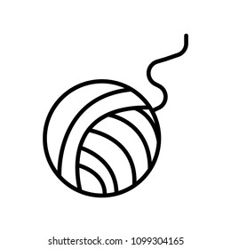Yarn ball and needles icon