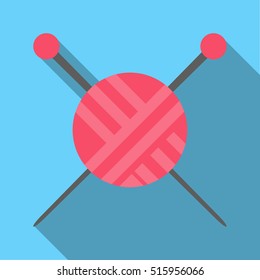 Yarn ball and needles icon.