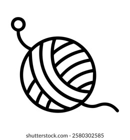 Yarn ball relaxation knitting icon isolated vector